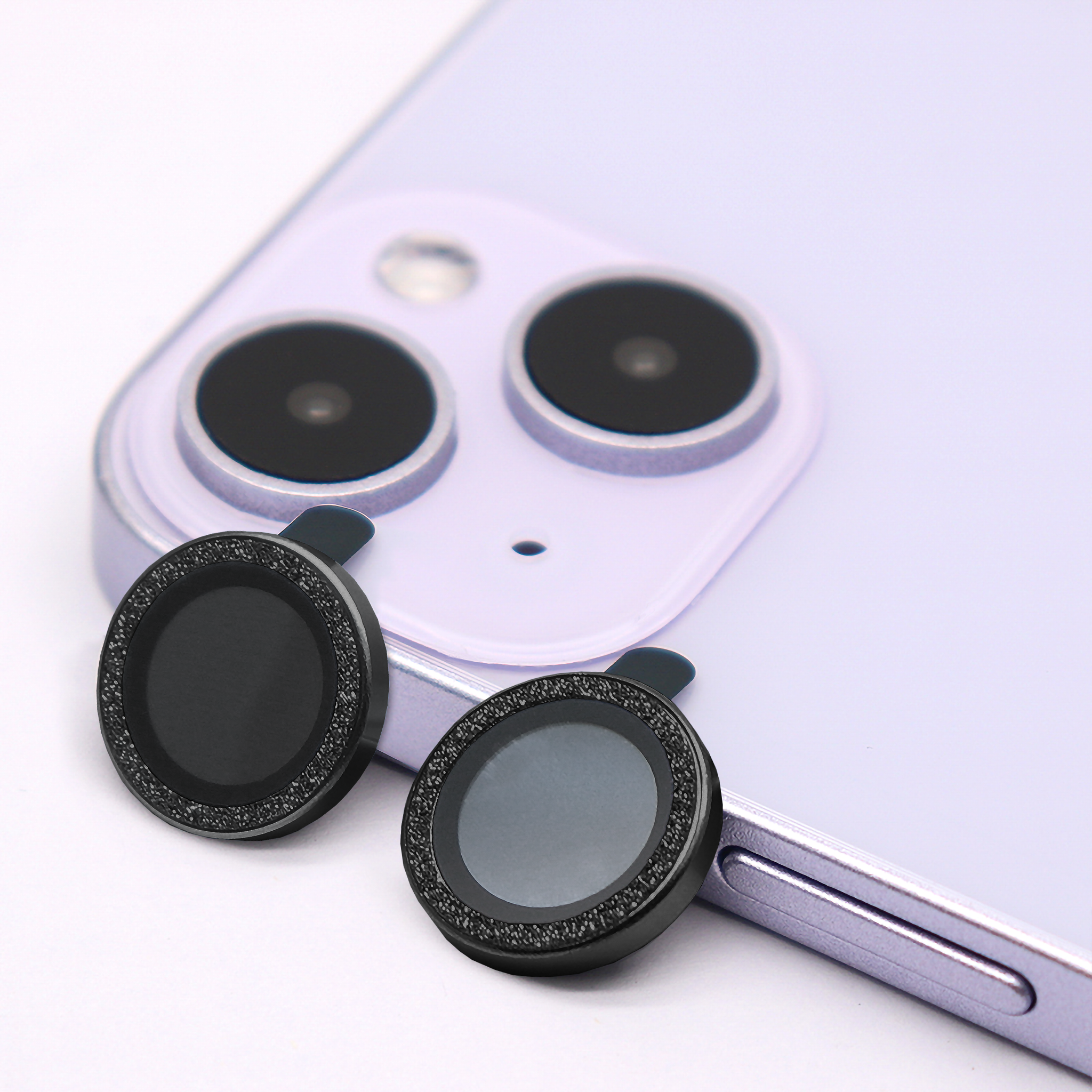 Camera Lens Protector - Black Glitter