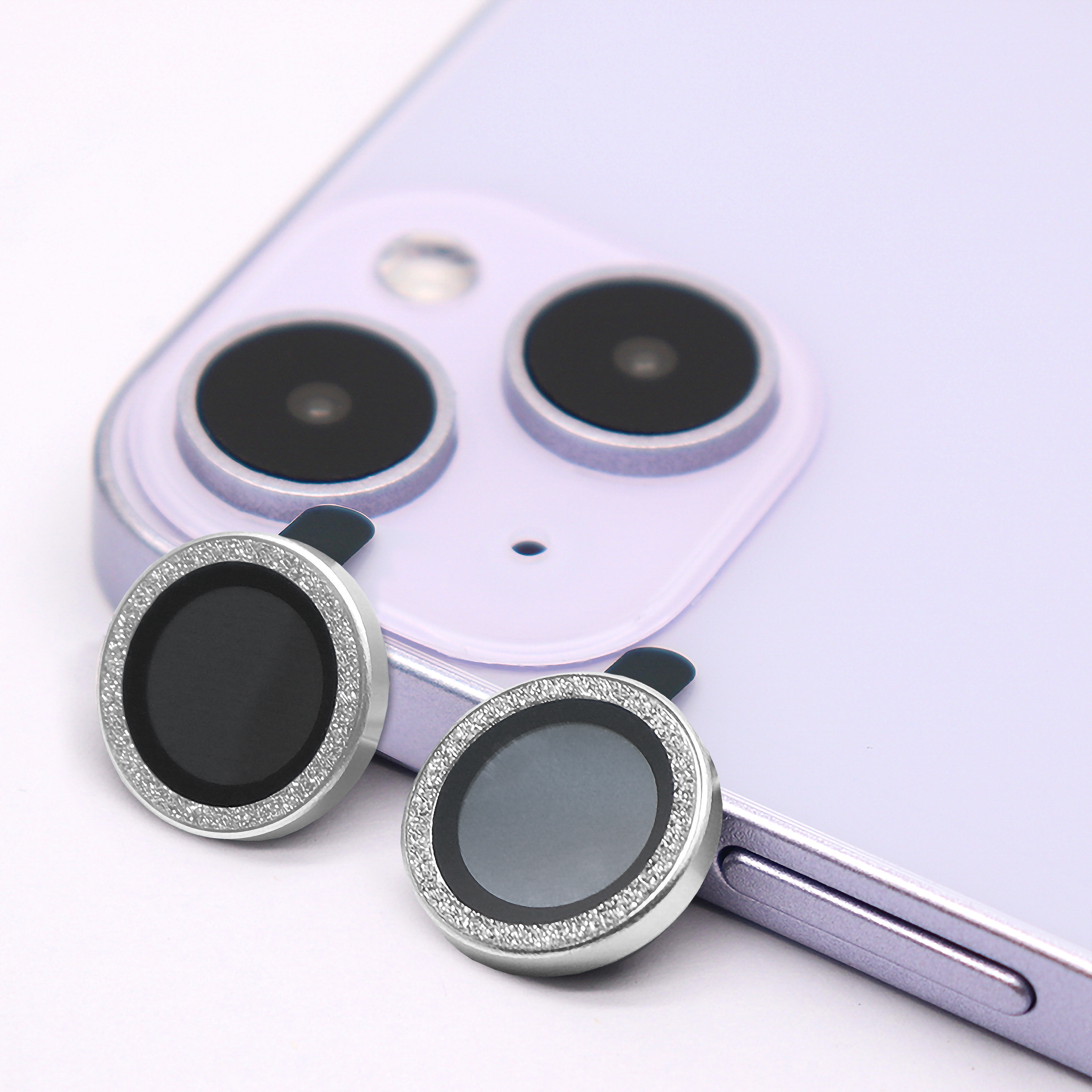 Camera Lens Protector - Silver Glitter