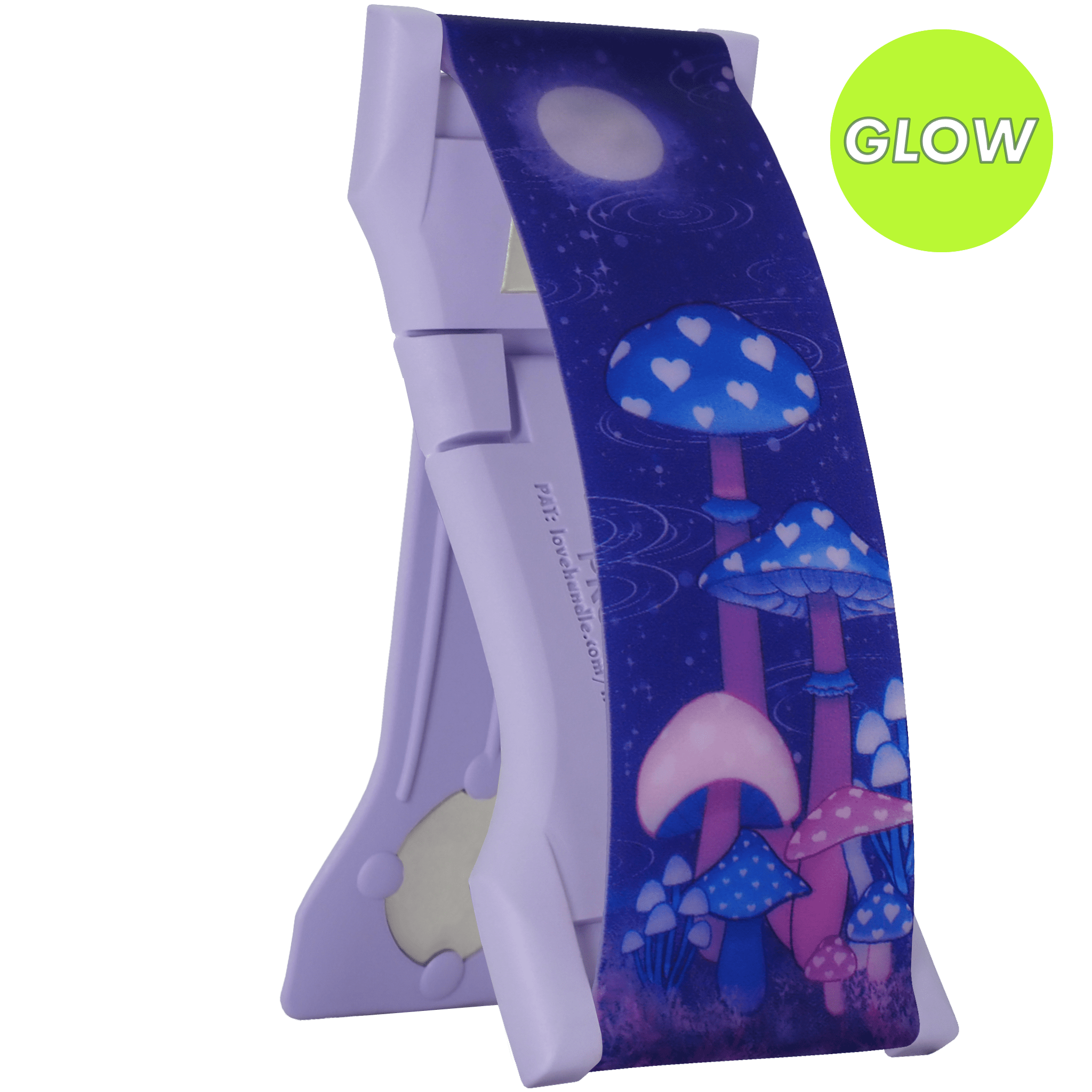 Kickstand Sticker LoveHandle PRO – Glow-in-the-Dark Phone Grip with Kickstand