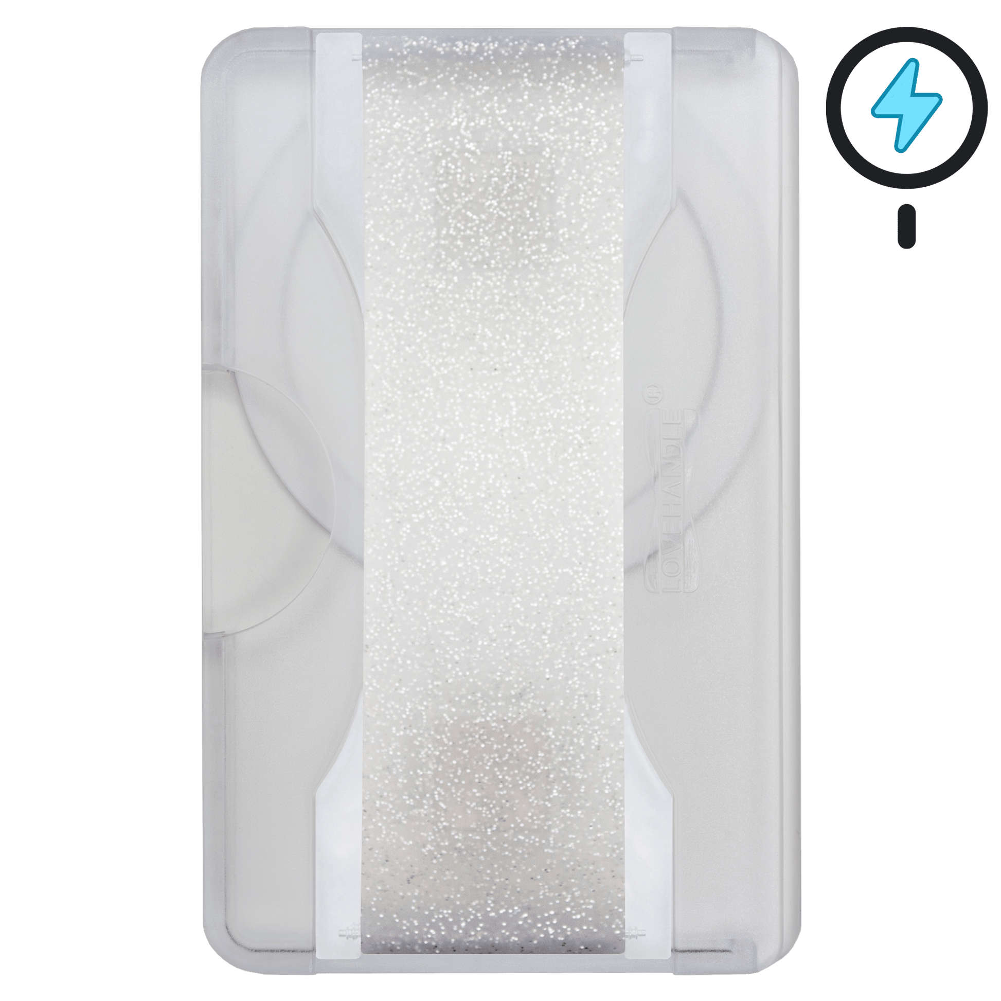 PRO Wallet for MagSafe - Crystal Clear Glitter on White Wallet