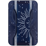 LoveHandle PRO for MagSafe Celestial motif, sun and stars on navy, shown flat