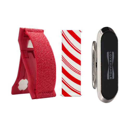 Paquete de bastón de caramelo con purpurina roja