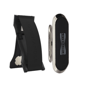 Paquete negro sólido y montura