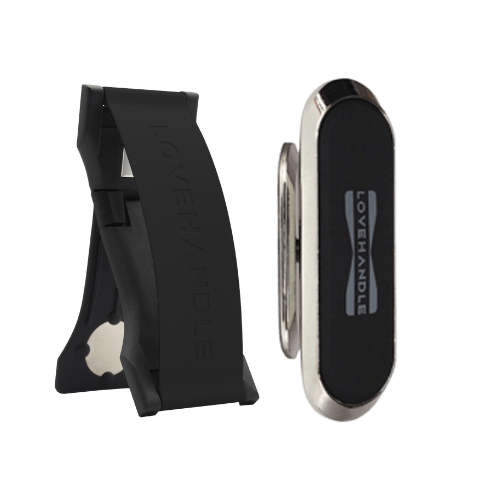 Paquete negro sólido y montura