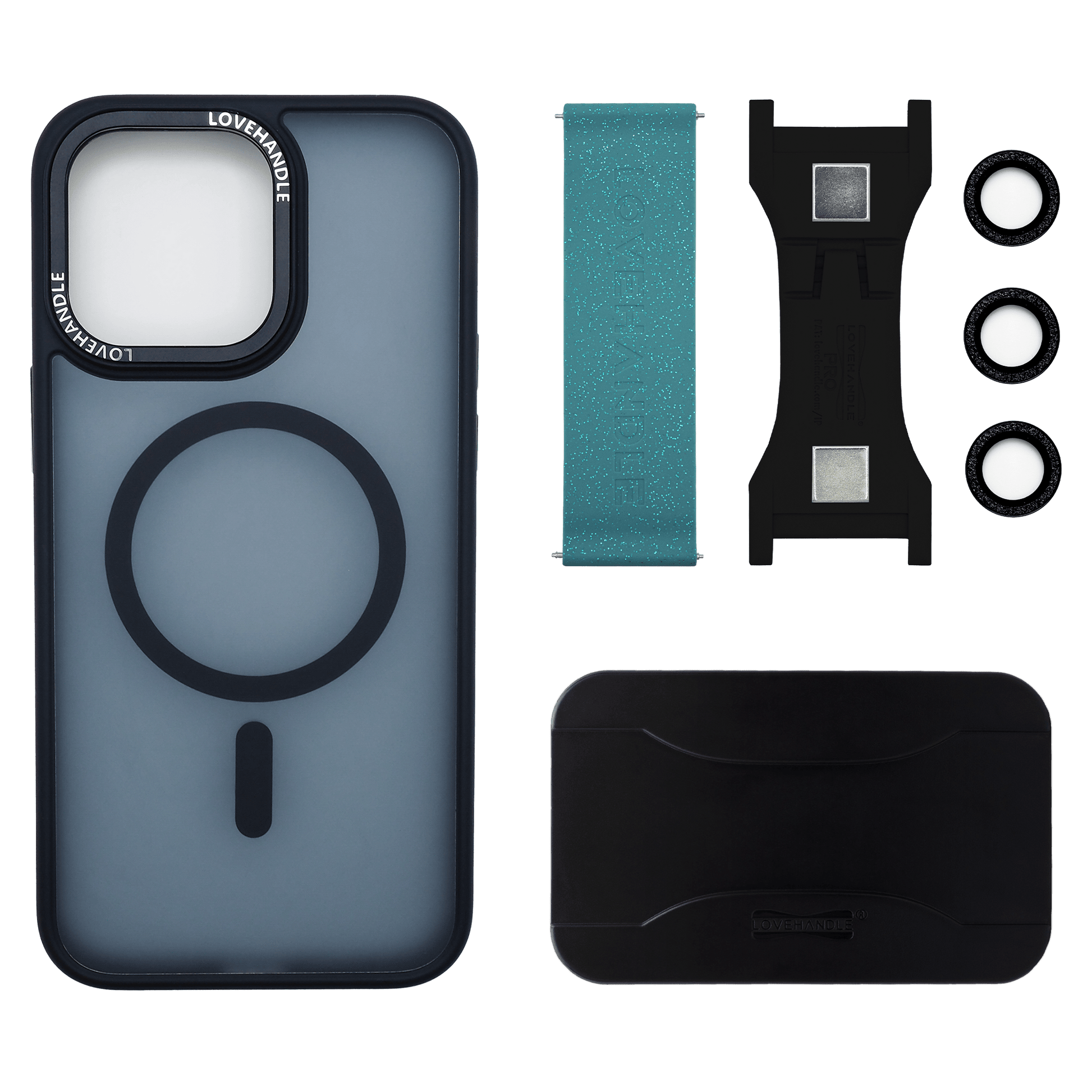 Total Package - PRO for Magsafe - Blue Agate Glitter