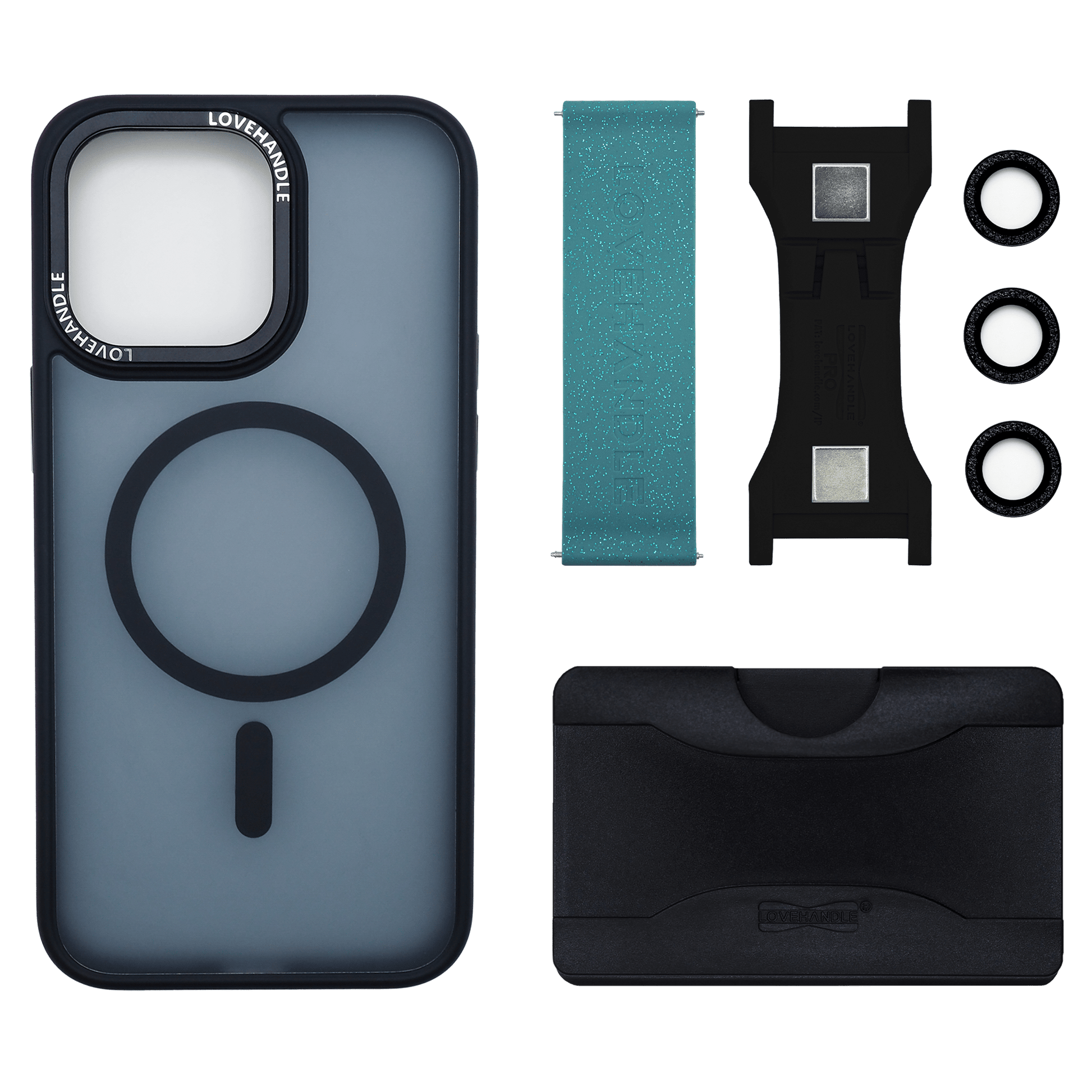 Total Package - PRO Wallet for MagSafe - Blue Agate Glitter