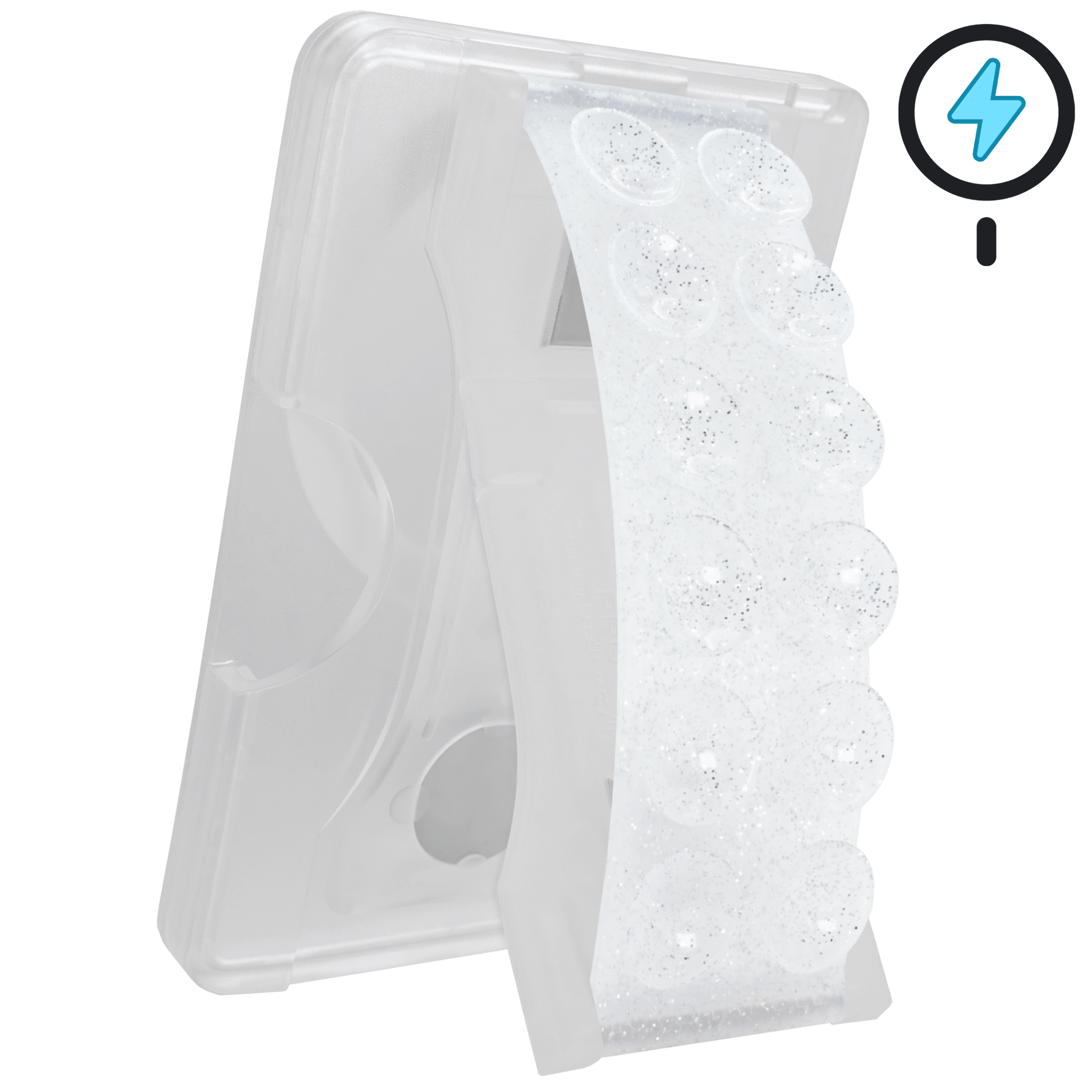 PRO Wallet for MagSafe - Crystal Clear Glitter Suction